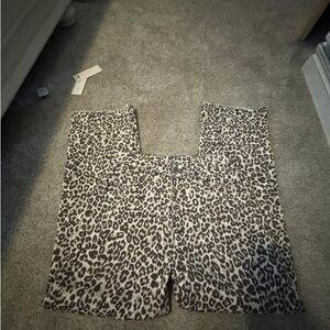 SHEIN Leopard Print Wide Leg Pants
